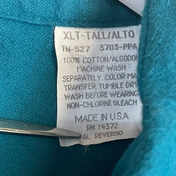 Vintage Five Brother Shirt Adult Extra Large Tall Blue Long Sleeve Button Up Men - Picture 9 of 11